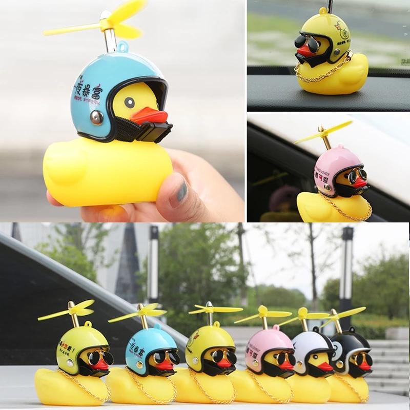 

Interior Decorations 1Pcs Car Universal Accessories Dashboard Duck Toy Decoration Helmet In Bicycle
