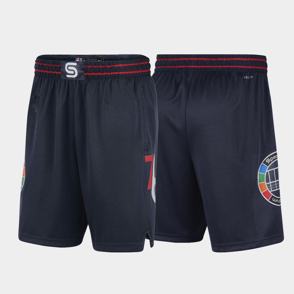 

Philadelphia''76ers''MEN 75th Anniversary City Navy Edition basketball shorts