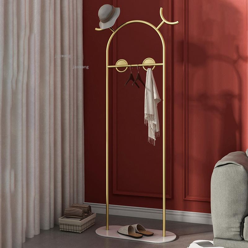 

Clothing & Wardrobe Storage Nordic Wrought Iron Living Room Bathroom Coat Rack Creative Bedroom El Homestay Floor Hanger Simple Home Cloakro