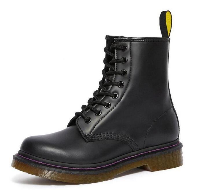 

36-48Men women Martin boots Smooth Leather Oxford Winter Shoes Ankle Half Black white Bordeaux Orange Green Pumpkin mens fashion platform boot