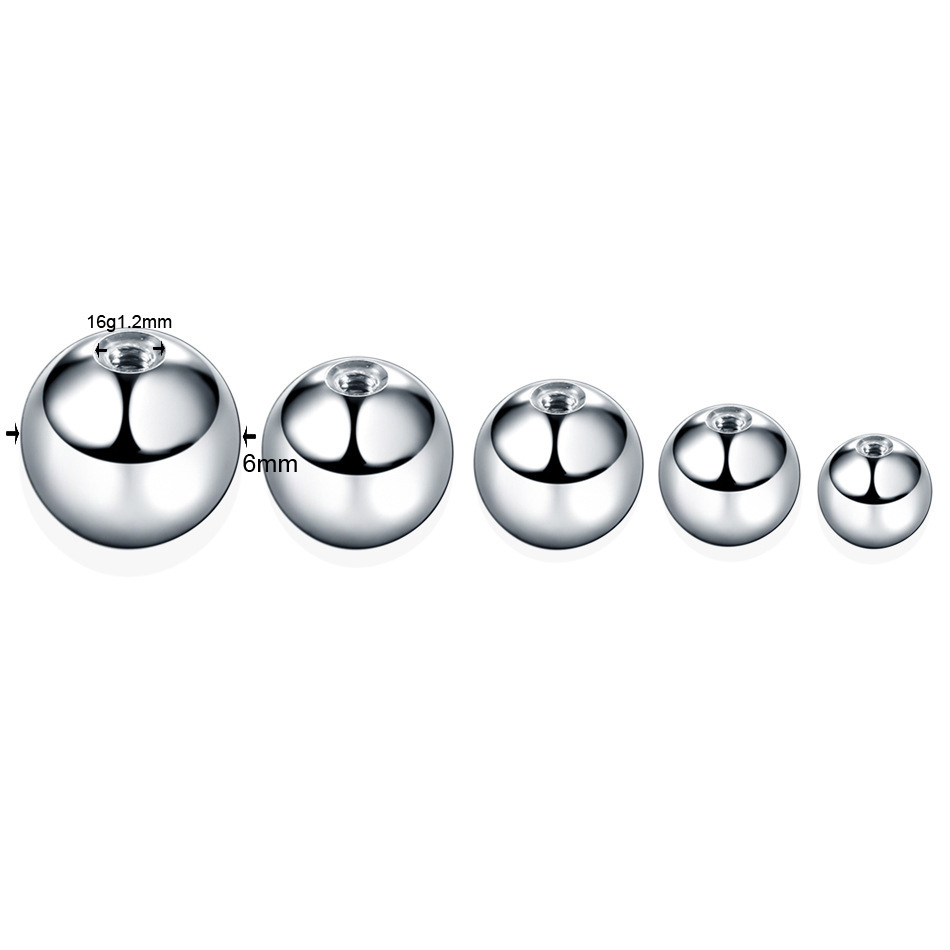 

Stainless Steel Replacement Puncture Fittings Screw Ball Eyebrow Lip Nail Ear Horse Navel Ring Body Ornaments 14G 16G