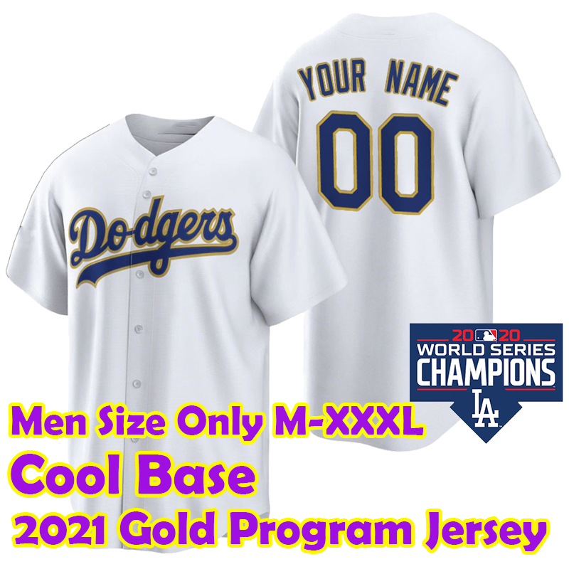 

Dodgers 2021 Gold Program Mookie Betts Men's Los Angeles Cody Bellinger Clayton Kershaw Baseball Trevor Bauer Mike Piazza Jerseys Julio Uria, Blue;black