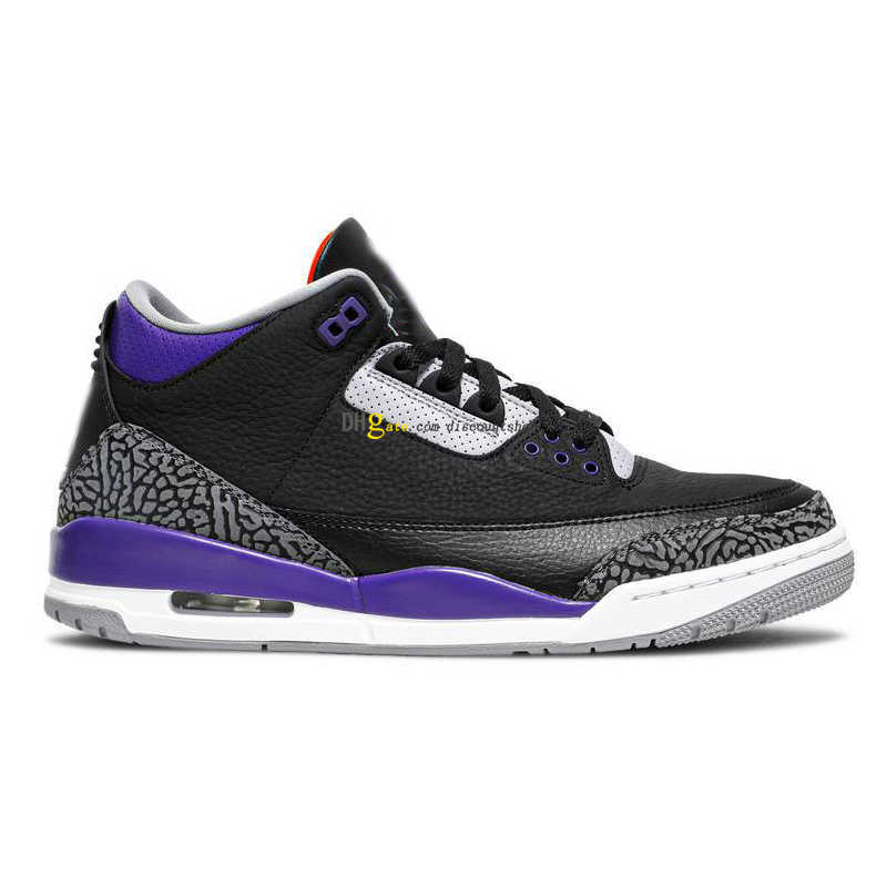 

3 Court Purple Basketball shoes shoe Mens Womens 3s Sneakers for size 36-47 CT8532 050, Dh3434 110