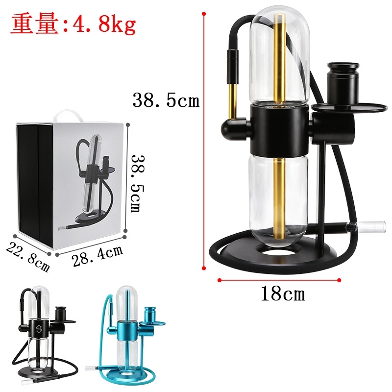 

Arabian set gift box gravity bottle transparent Bong glass hookah pipe