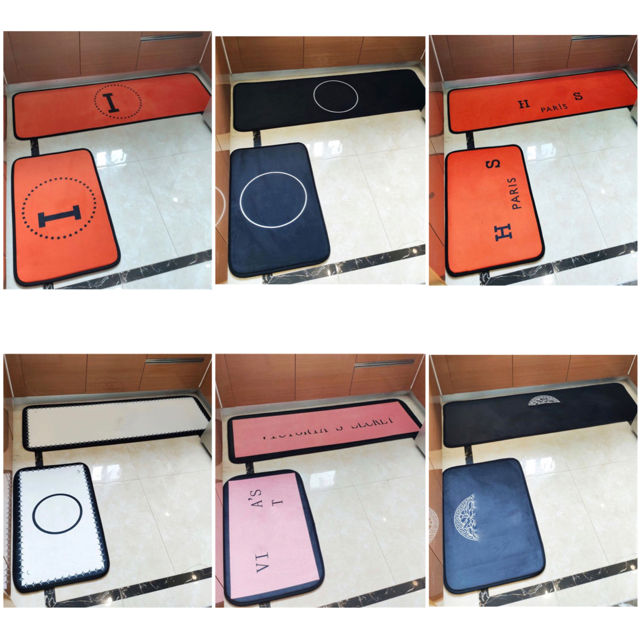 

2021 designer bathtub mat set customized logo long soft bedside carpet non-slip kitchen/bedroom/bathroom rug floor area rug