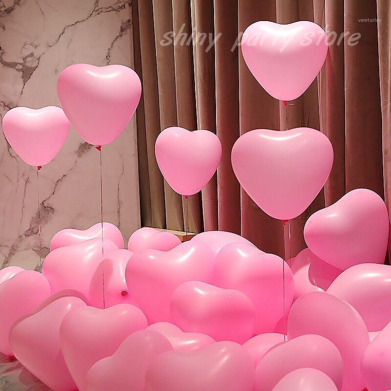 

Party Decoration 2.2g 10/20pcs Chrome Metal Heart Balloons Thickened Colorful Matte Balloon Birthday Valentine's Day Proposal