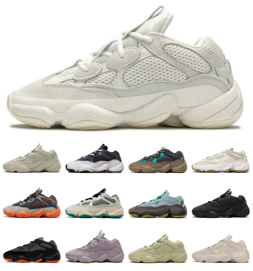 

KANYe 500 Mens Womens Running Shoes Sports Sneakers Taupe Light Enflam Soft Vision Bone White Utility Black Blue Orange Blush Desert Rat Trainers Outdoor Jogging, Bubble package bag