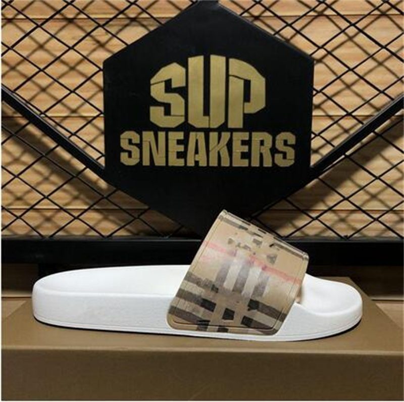 

Top Quality Men's Women's Rubber Slipper Designer Sandals Shoes Slide Summer Beach Outdoor cool slippers Fashion Wide Flat Flip Fl, Black