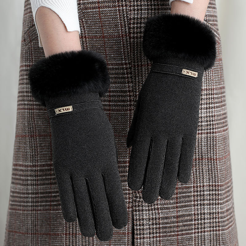 

Luxury Women Soft Winter Thicken Warm Touch Screen Driving Gloves for Gift