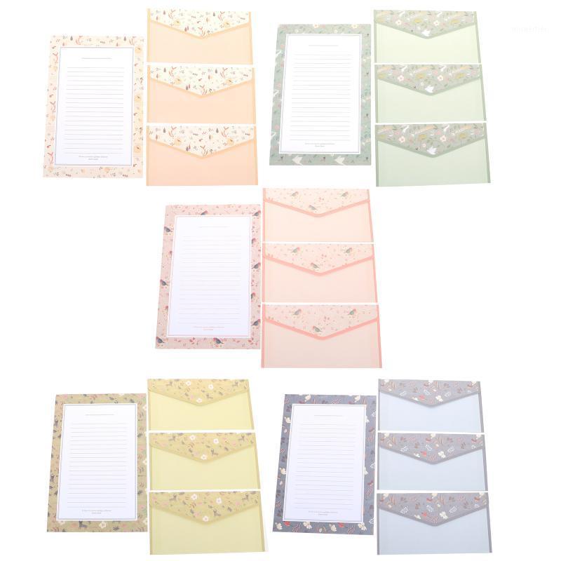 

Gift Wrap 5 Sets Of Stylish A5 Letter Writing Paper Stationery Envelope Set