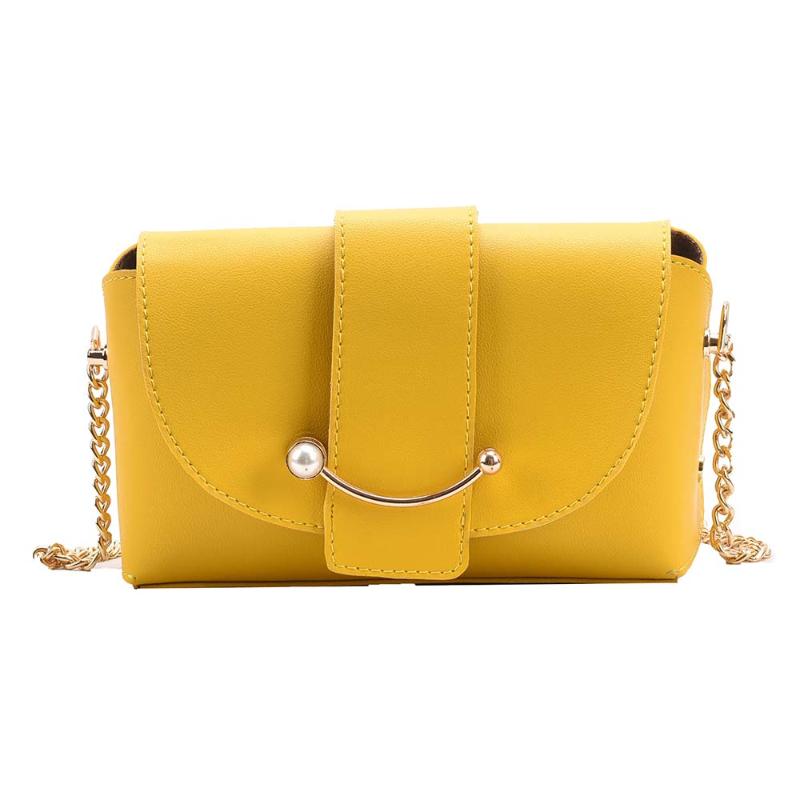 

Women Shoulder Bag Small High Quality Fashion Female Crossbody Yellow Ladies Artificial Leather Daily Travel With Chain Bags, Black