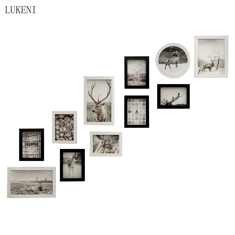 

Creative Staircase Building Combination Living Dining Room Sofa Background Wall Po Frame 210414