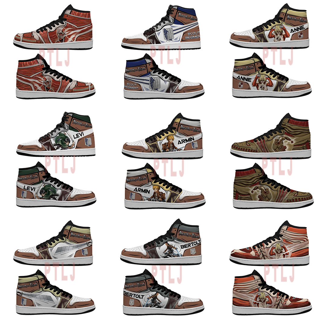 

DIY Sports Sneakers Shoes Classic 1s Custom Made For Men JPN Attack Giant Anime Women Running Basketball Shoes, 12