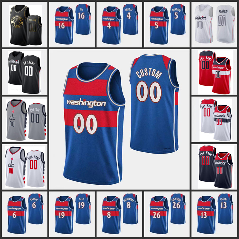 

WAS 2022 Wizardss Basketball Jerseys Men Bradley Beal Aaron Holiday Rui Hachimura Kyle Kuzma Deni Avdija Montrezl Harrell Caldwell-Pope Jersey Washingtons Custom, Colour 7