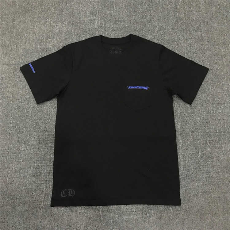 

Chrome trend Hearts Crosin Blue Trendch Snowflake Cross Print Loose Fitting Men' and Women' Short Sleeve T-shirt, Black