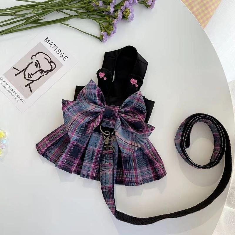

Dog Apparel Clothes Bowknot Pet Dress Outfits Harness Skirt Chihuahua Yorkshire Pomeranian Shih Tzu Poodle Bichon Schnauzer