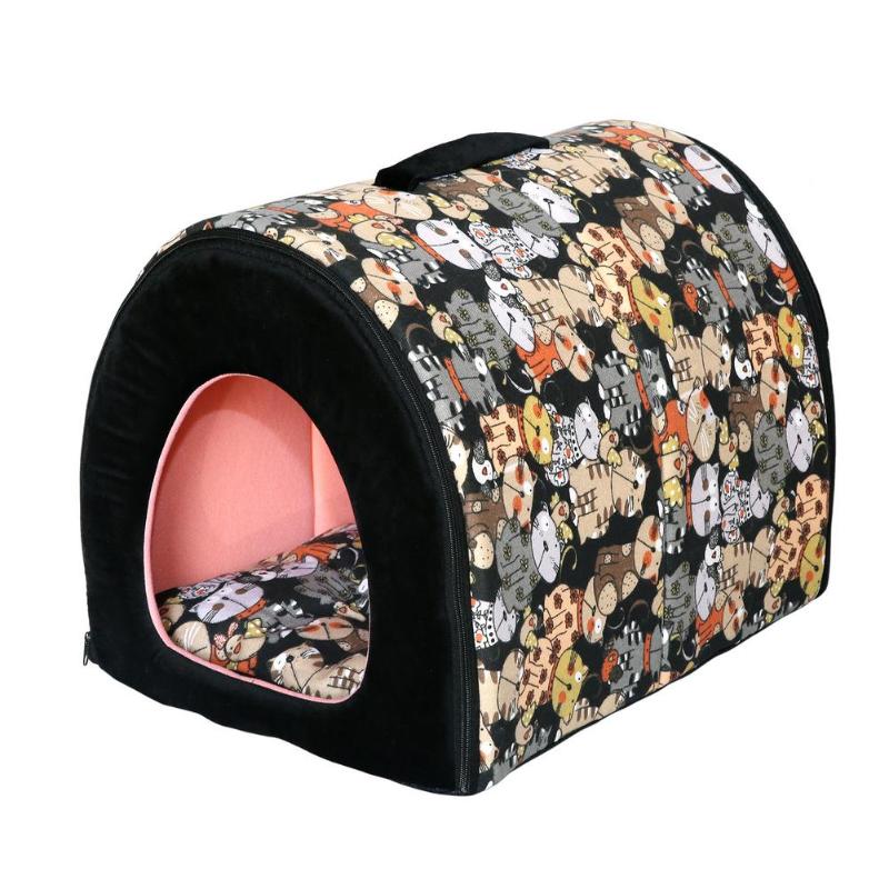 

Cat Tent Cave Portable Shelter Hut With Removable Cushion House Zipper Four Seasons Travel Home Beds & Furniture
