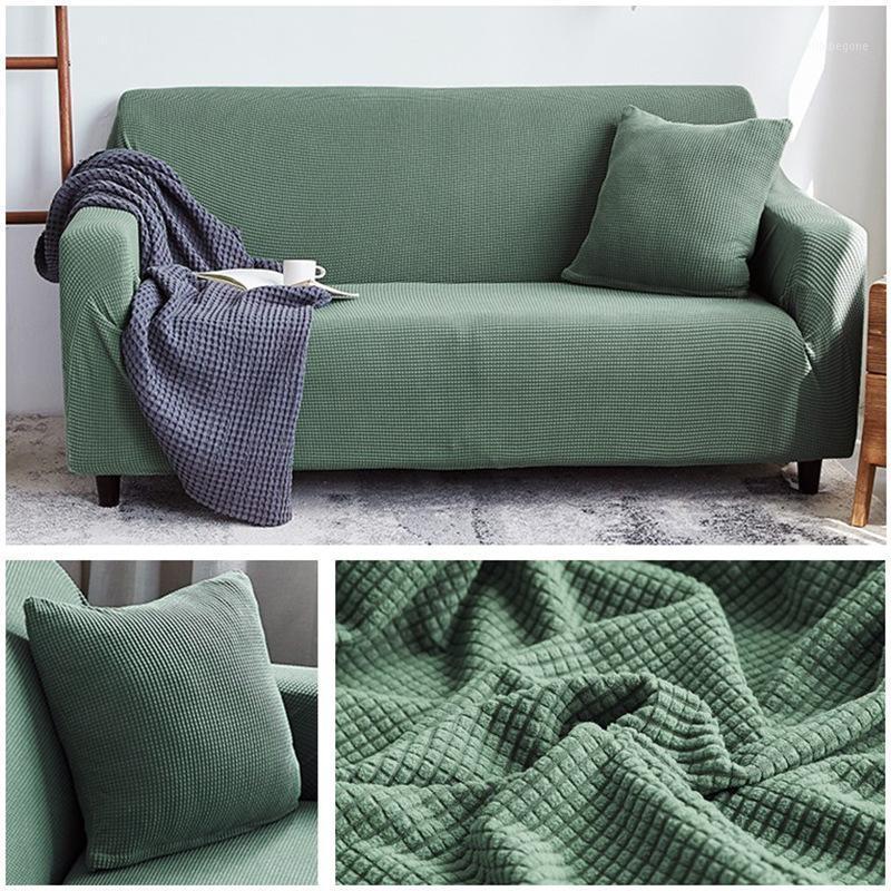 

Chair Covers Corn Velvet Sofa Cover Waterproof Jacquard Solid Color Printing Living Room Corner