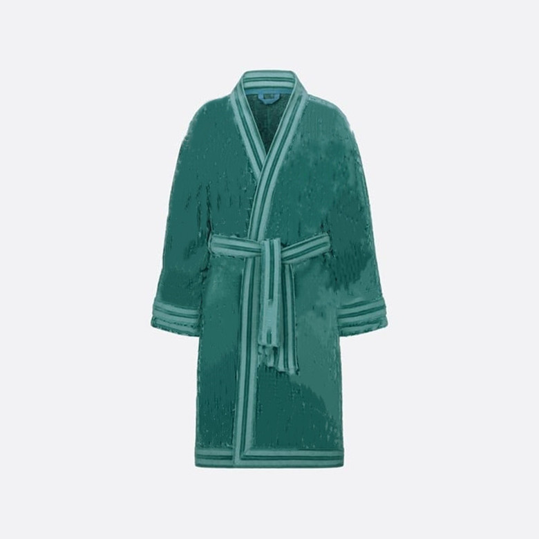 

Mens night robe gowns designer sleepwear bathrobes unisex 100% cotton good quality robes luxury breathable elegant women clothing 1739_2, Green