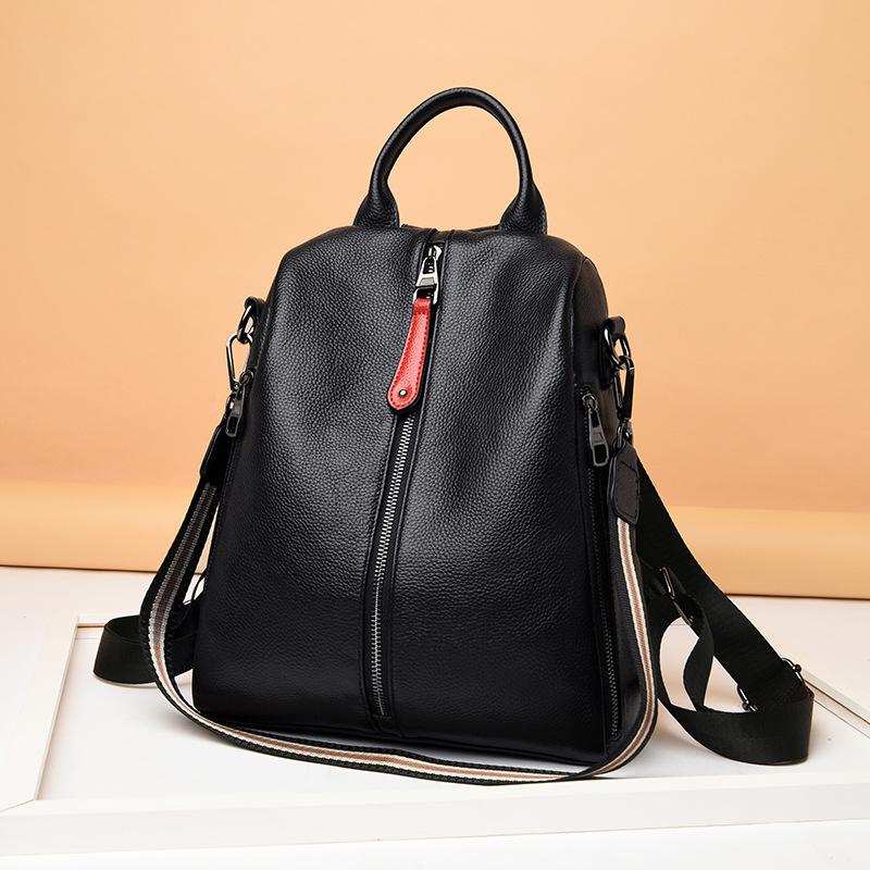 

Backpack Leather Shoulder Bag Women 2021 100-pack Fashion Multi-functional Soft Anti-theft Wholesale
