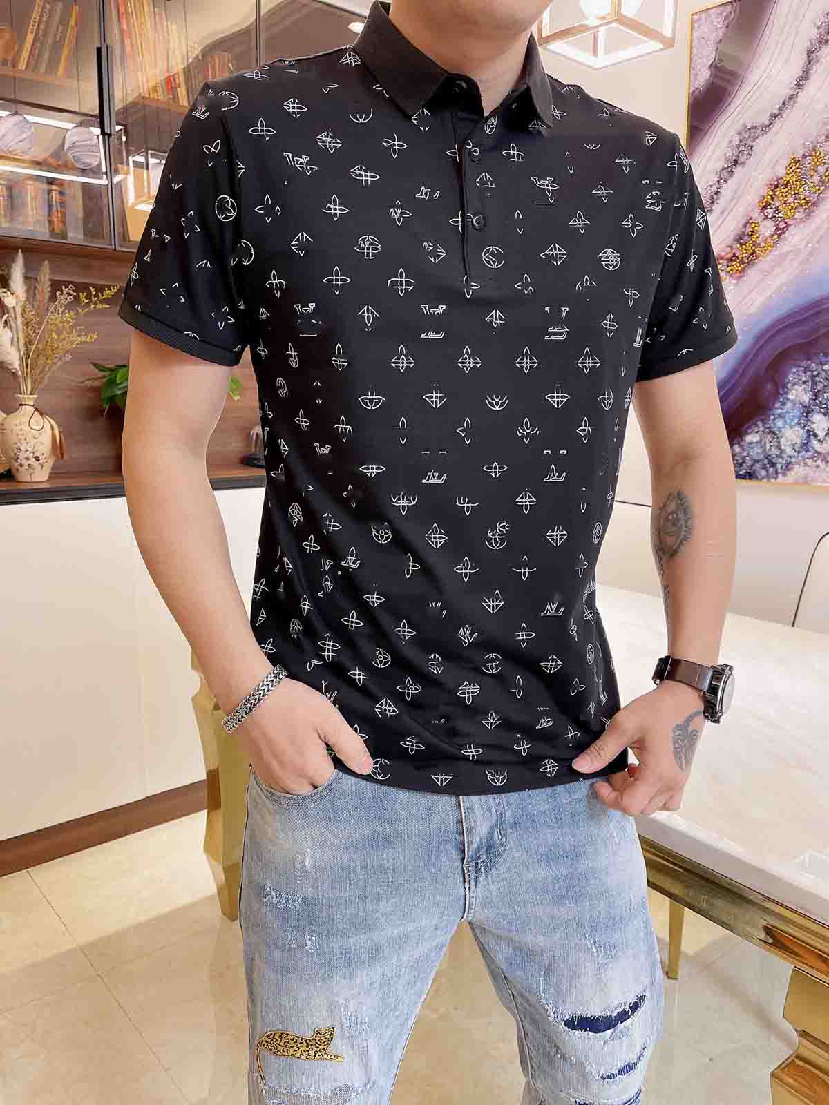

Brand street Luxury Spring Summer for men polo shirt Embroidery casual high quality t shirts letter Down Collar Tops