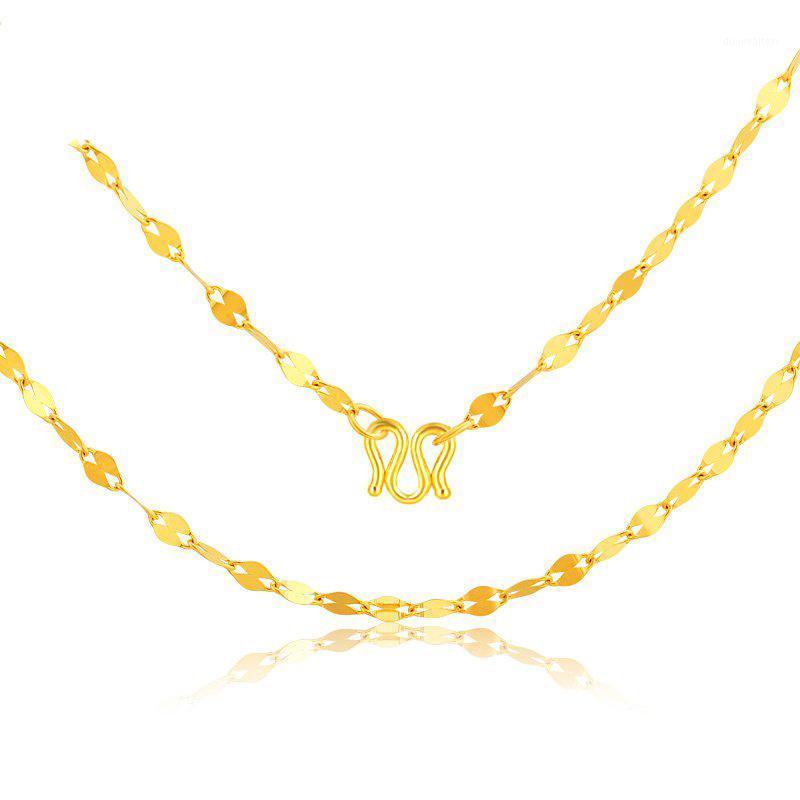 

Solid 24K Yellow Gold Necklace Women Chain 4.24g Chains