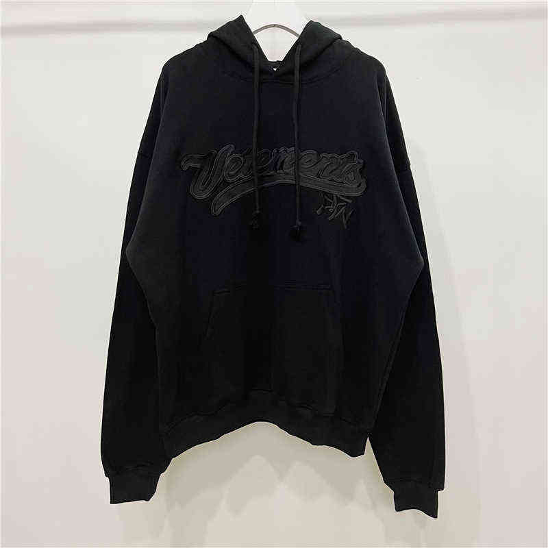 Vetement Hoodie Designer Sweatshirt Letters Foam Printing Y2k High Quality Hooded Embroidered Vetemens Gothic Sweatshirts Oversize Vetmen Pullovers