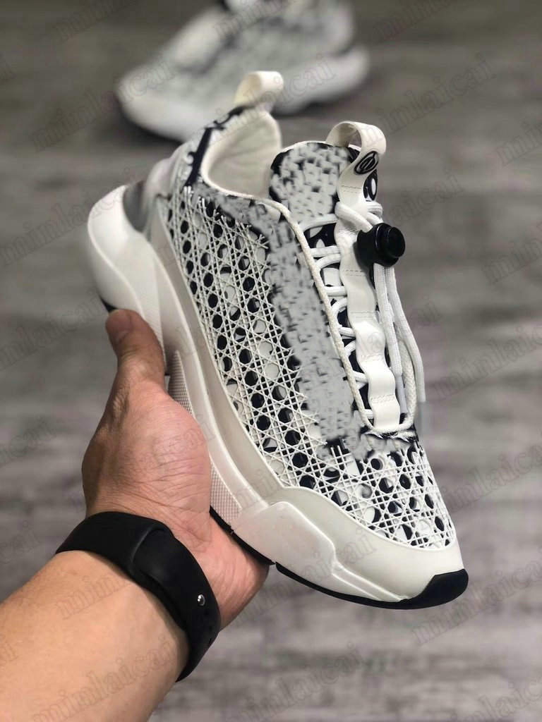 

Oblique B24 Sneakers Mens Cannage Motif 3M Reflective Mesh Leather Sneaker Trainers Mans Designer Lururys Brand SORAYAMA CALFSKIN Casual Shoes B23 B22, Customize