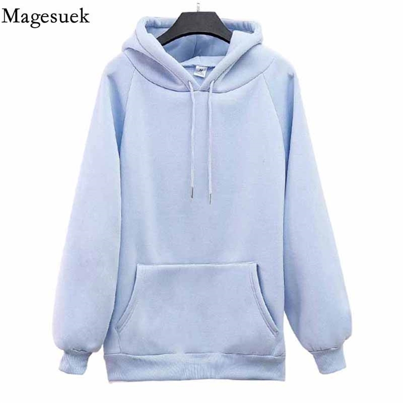 

Fashion Oversize Hoodie Women Sweatshirts Warm Pocket Fleece Hooded Jacket Winter Sweatshirt Ladies Pullovers Tops 11618 210518, Black