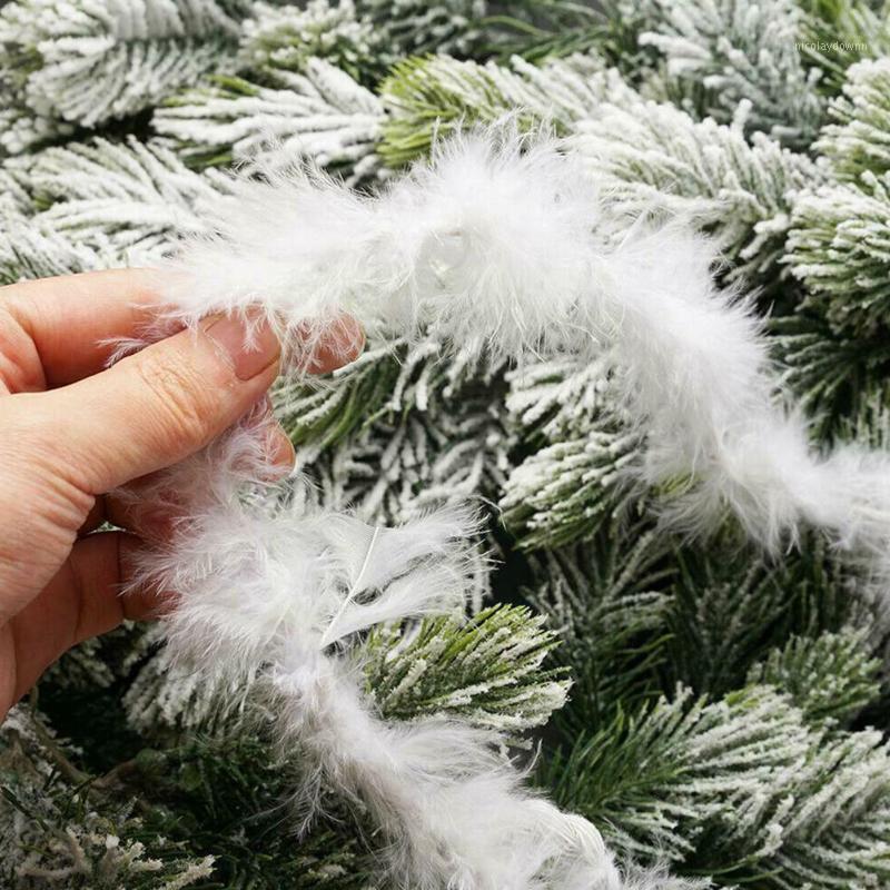 

Christmas Decorations 2m Tree Soft Fluffy Plumes Feather Boa Strip Xmas Ribbon Garland Decor For Party Weeding Supplies Home Decoration Q9m7