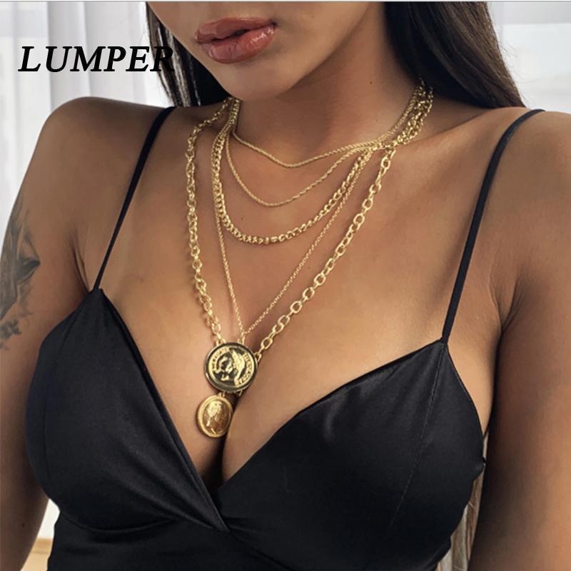 

2021 Product Personality Exaggeration Irregular Necklace Temperament Fashion Multi-layer Imitation Pearl Necklace1