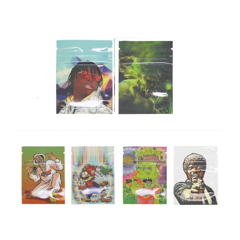 

6x8cm ziplock smell proof package bags design plastic zipper heat resealable mylar runtz thick edibles reclosable 1gram baggie for snack