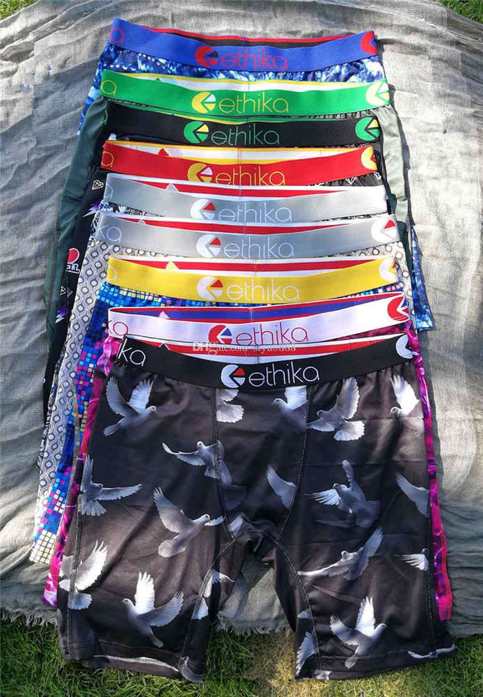 

Mens Ethika underwears designers Fashion boxers Breathable Boxer Underpants Mens sexy Tight Waist Underpants Boxers Man Underwear, Bag(not underwear)