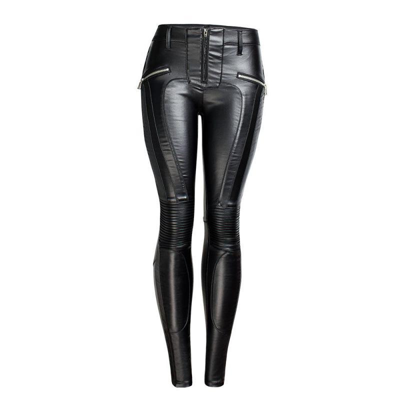 

Women' Jeans 2021 Spring Fashion 4 Solid Color Big Size -3xl Cotton Elastic Women Moto Pencil Jl-hg010, Black