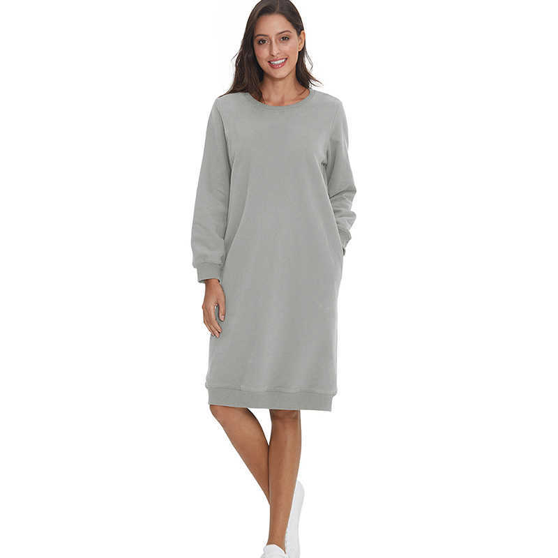 

Cotton Sprint Winter Women Sweatshirt O-neck Girl Long Pullover Plus Size M30112 210526, Picture color