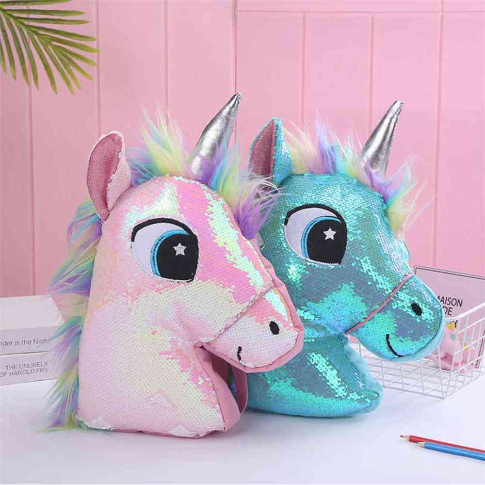 

Cartoon bag large capacity Sequin Student Backpack cute schoolbag kids lunch bag purse girls handbag handbags mini tote bags for children G758EZF, Black