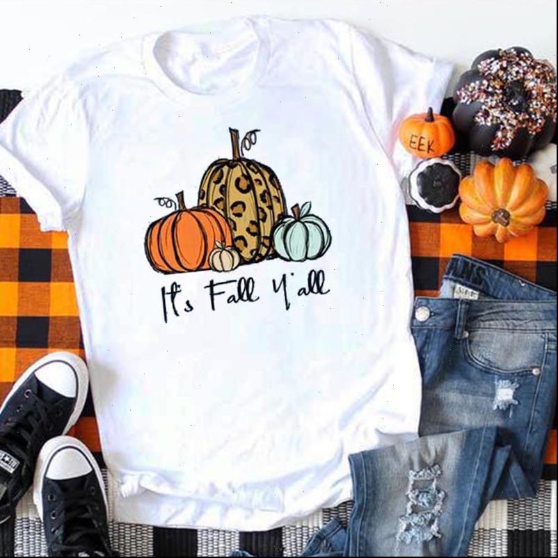 

womens its fall yall shirt pumpkin women plus size halloween tee for squad print thanksgiving, White