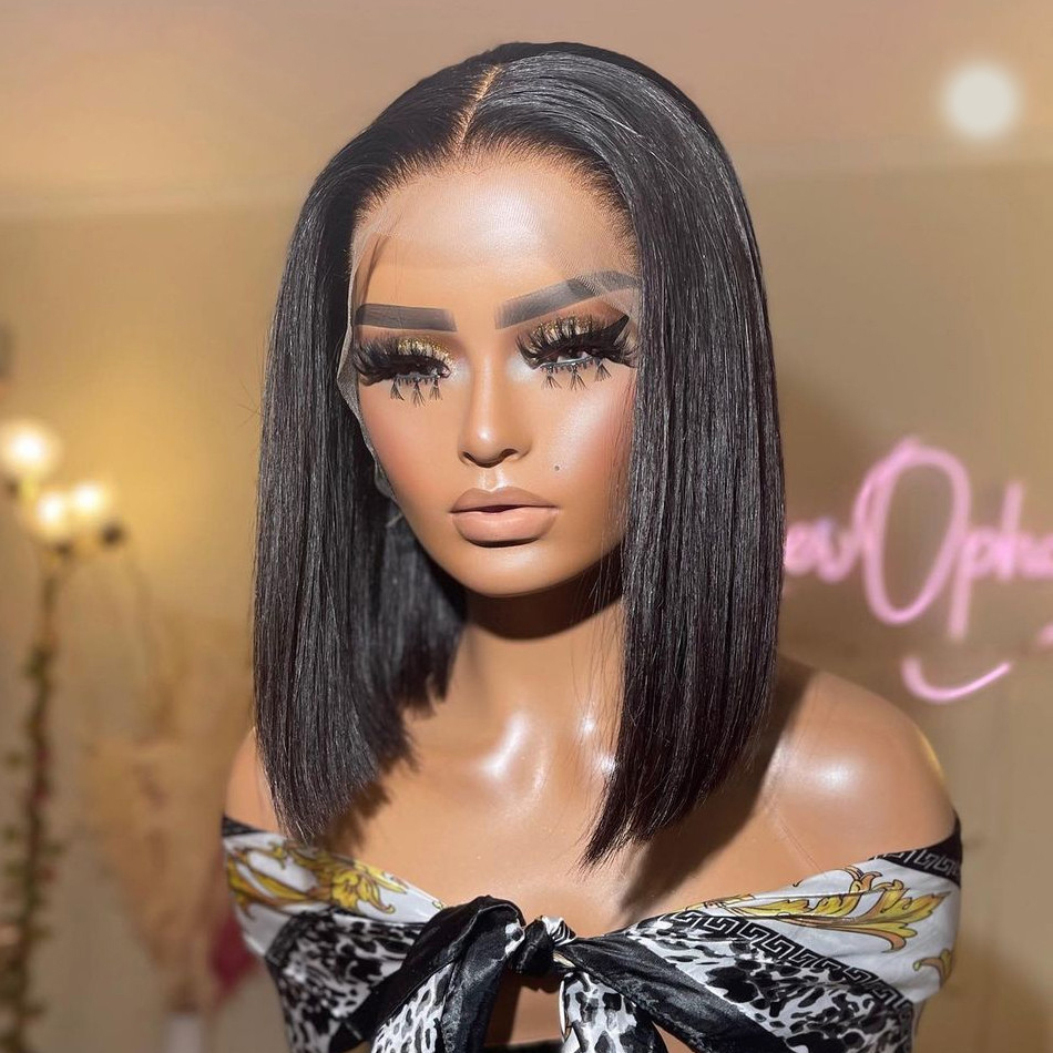 

4X4 Straight Closure Bone Straight Short Bob Wig 13x4 13x6 Lace Frontal Human Hair Wigs Brazilian Remy 5x5 Lace Closure Wigs for Women Cheap, As the picture shows