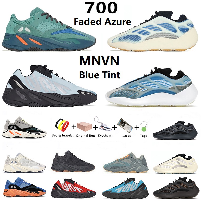 

2022 Faded Azure Cream 700 V3 mens running shoes MNVN Blue Tint Azareth Vanta Wave Runner Triple Black Geode men women trainers sports sneakers with box, Color#10