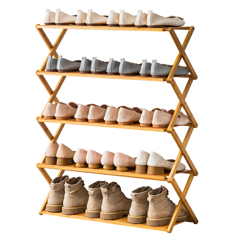 

Multi Layer Folding Shoe Rack Installation Free Simple Household Economic Rack Dormitory Door Storage Racks Bamboo Shoes Cabinet Wholesale