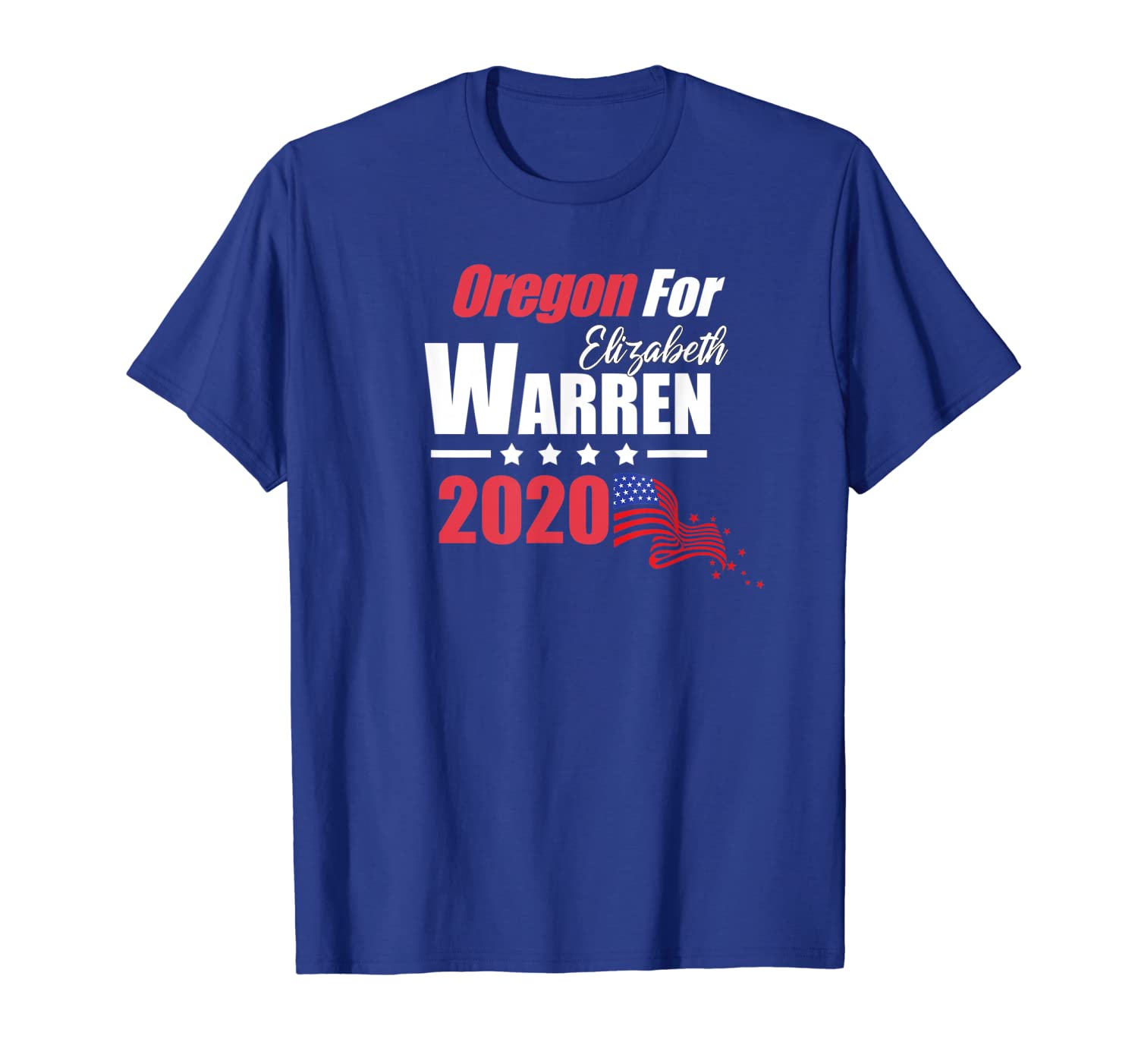 

or oregon for elizabeth warren 2020 president democrat t-shirt, White;black