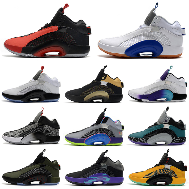 

2021 Mens basketball shoes 34s 35s 36s jumpman 34 35 36 Red Orbit Black Cat Amber Rise Bayou Boys Blue Void Bred Infrared 23 men sports sneakers, As photo 38