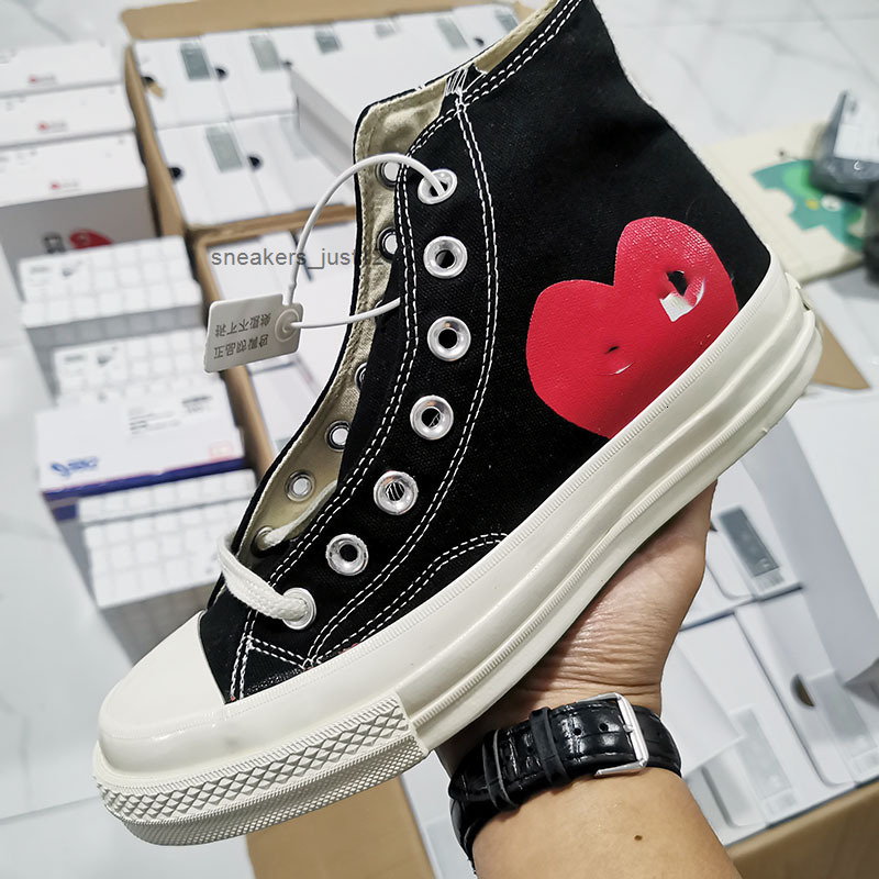 

New Luxury Classic Skate Shoes Chuck Canvas Play Jointly Big Eyes High Top Dot Heart Women Men Fashion Designer Sneakers Chaussures