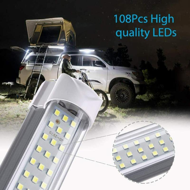 

Car Headlights 2PCS 108led Strip Lights Bar 12v White Interior Lamp Camping Caravan Boat Truck Compartment And Cab Light
