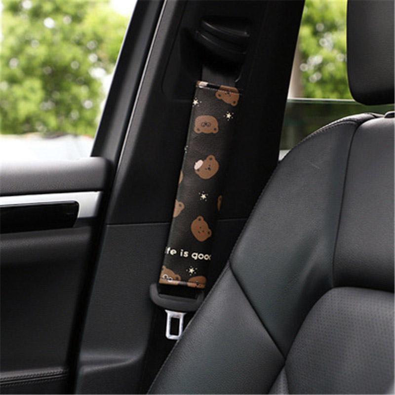 

Safety Belts & Accessories Universal Car Leather Seat Belt Cover 26×7cm Four Seasons Shoulder Pads Soft Interior Shoulders Protect Parts