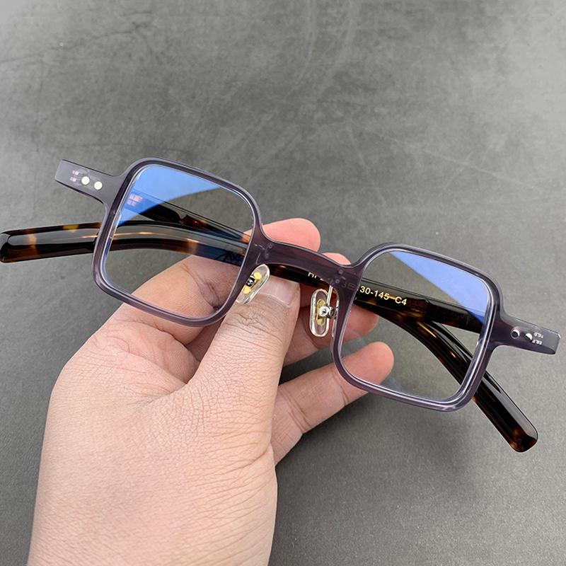 

Fashion Sunglasses Frames Acetate Transparent Glasses Men Small Square Eyeglasses Frame Women Optical Prescription Spectacle Clear Eyewear O