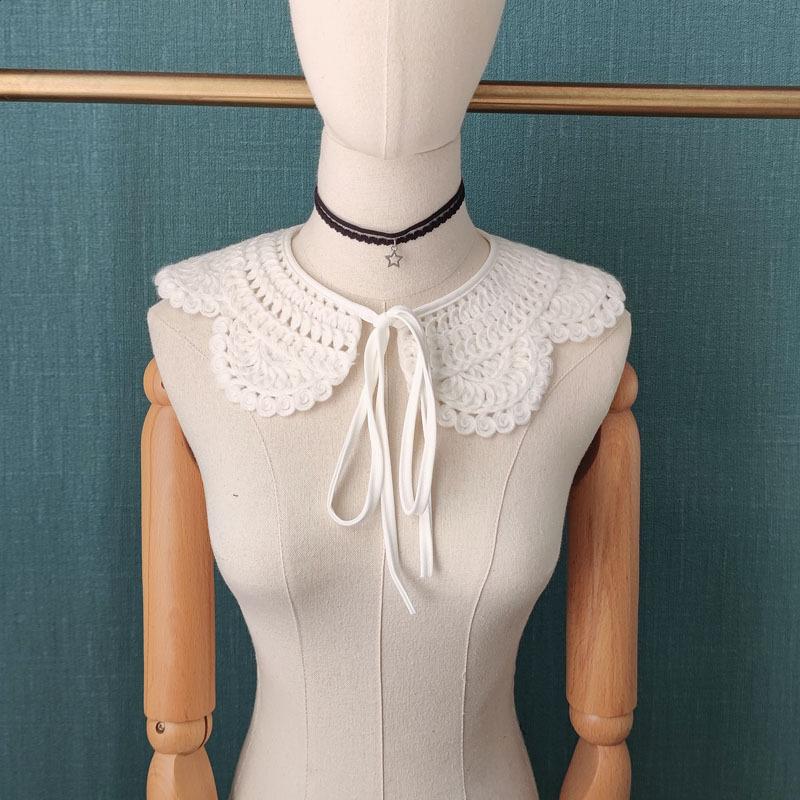 

Bow Ties Adult Lapel False Collar Shawl Women Shoulder Wraps Sweater Dress Fake Detachable Collars Nep Kraagie Accessories, Black;gray