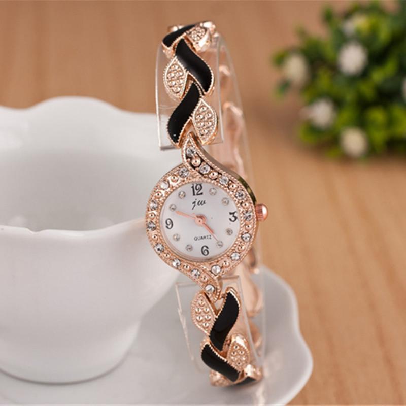 

Wristwatches 2021 Brand JW Bracelet Watches Women Luxury Crystal Dress Clock Women's Fashion Casual Quartz Watch, Red