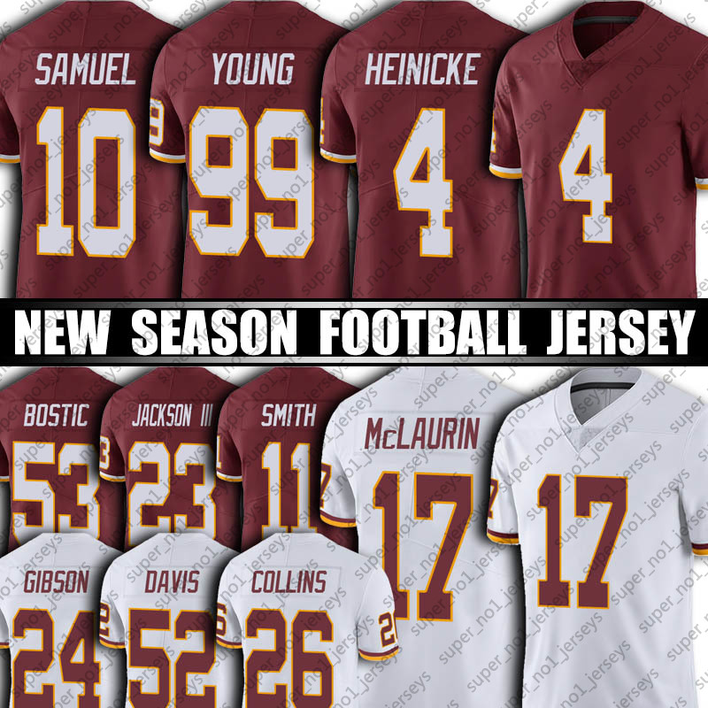 

4 Taylor Heinicke 99 Chase Young Jersey 17 Terry McLaurin Ryan Fitzpatrick Sean Taylor Jerseys Washingtons Football Team Antonio Gibson Curtis Samuel Jamin Davis, Man custom jersey (hp)
