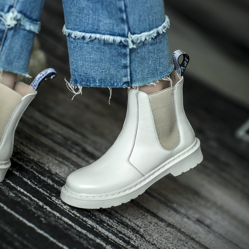 

Boots Fashion Women's High Quality Genuine Leather Round Toe Shoes Handmade Ankle 815Y, Black
